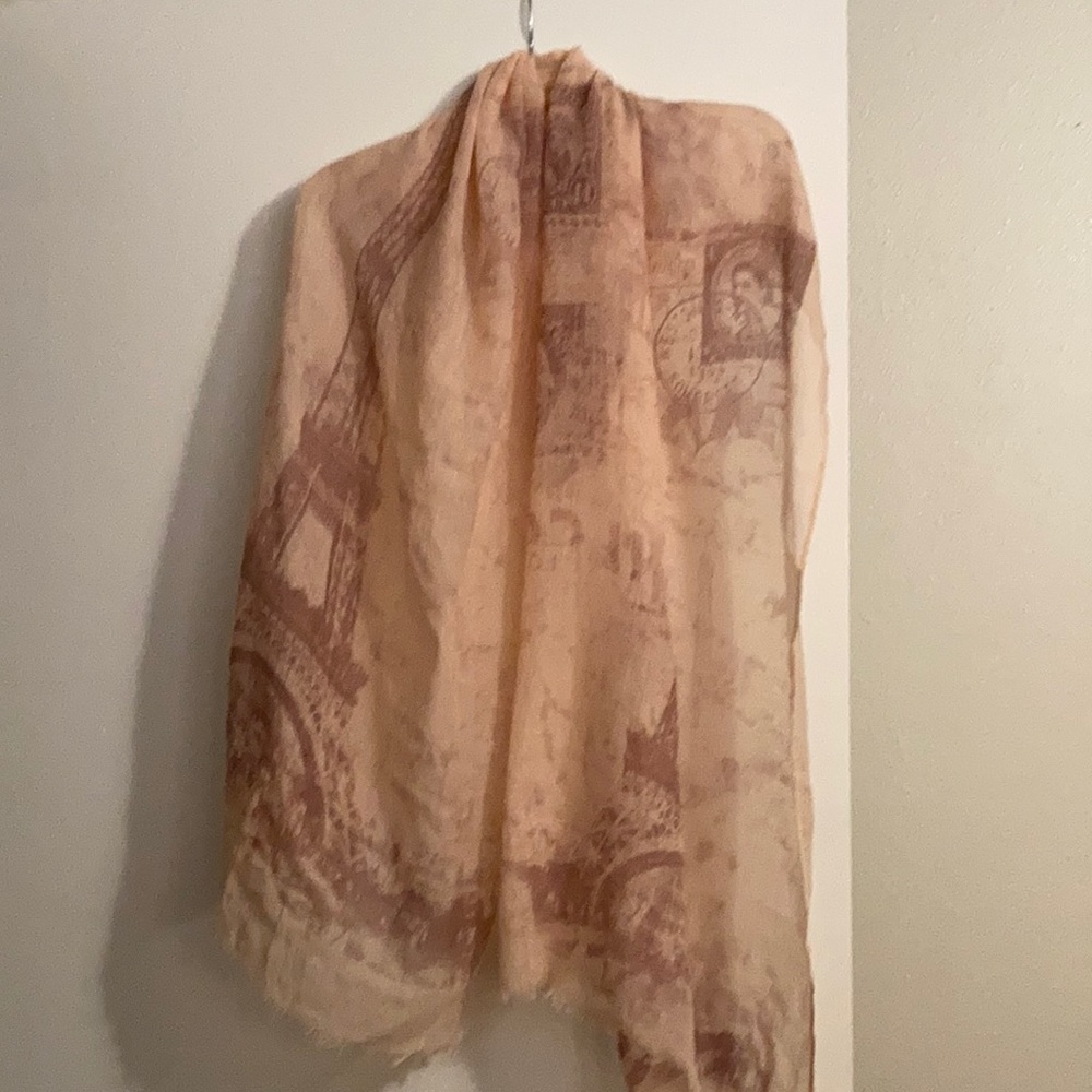 Soft oversized light cotton shawl from Paris